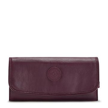 Kipling Money Land Metallic Snap Lommebok Burgunder | NO 1429NW